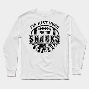 I'm Just Here For The Snacks Vintage Fantasy Football Long Sleeve T-Shirt